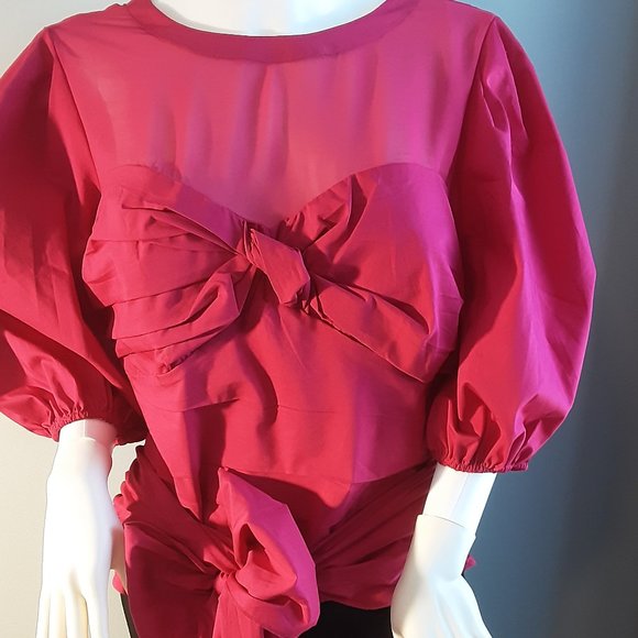 FUSHIA SWEETHEART BLOUSE by 7TH AVENUE DESIGN STUDIO NEW YORK & COMPANY - Picture 1 of 12